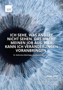 Poster von Mitarbeiterkampagne des UKE Hamburg