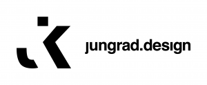 Logo Jungrad.Design mit Bildmarke und Wortmarke