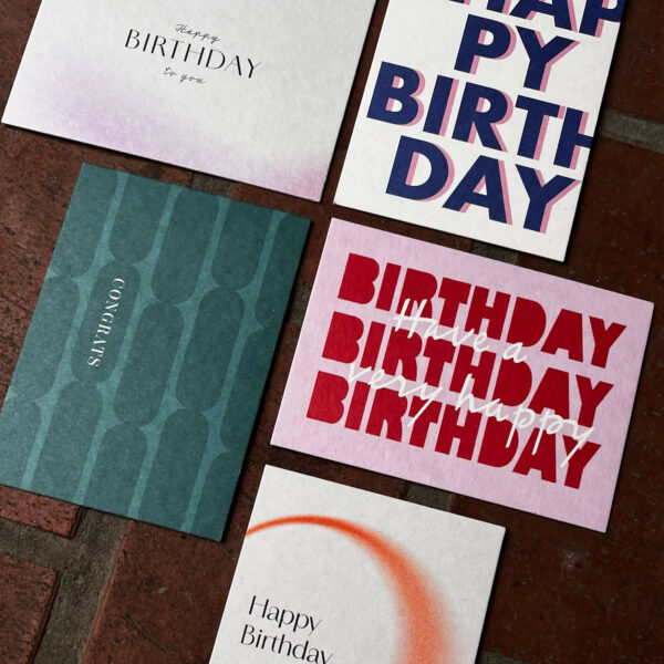 Birthday Postkarten-Bundle, 5-teilig