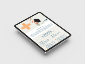 Dr. Kade Mockup der Karrierewebsite auf dem IPad