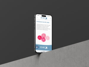 Dr. Kade Mockup von mobiler Websiteansicht